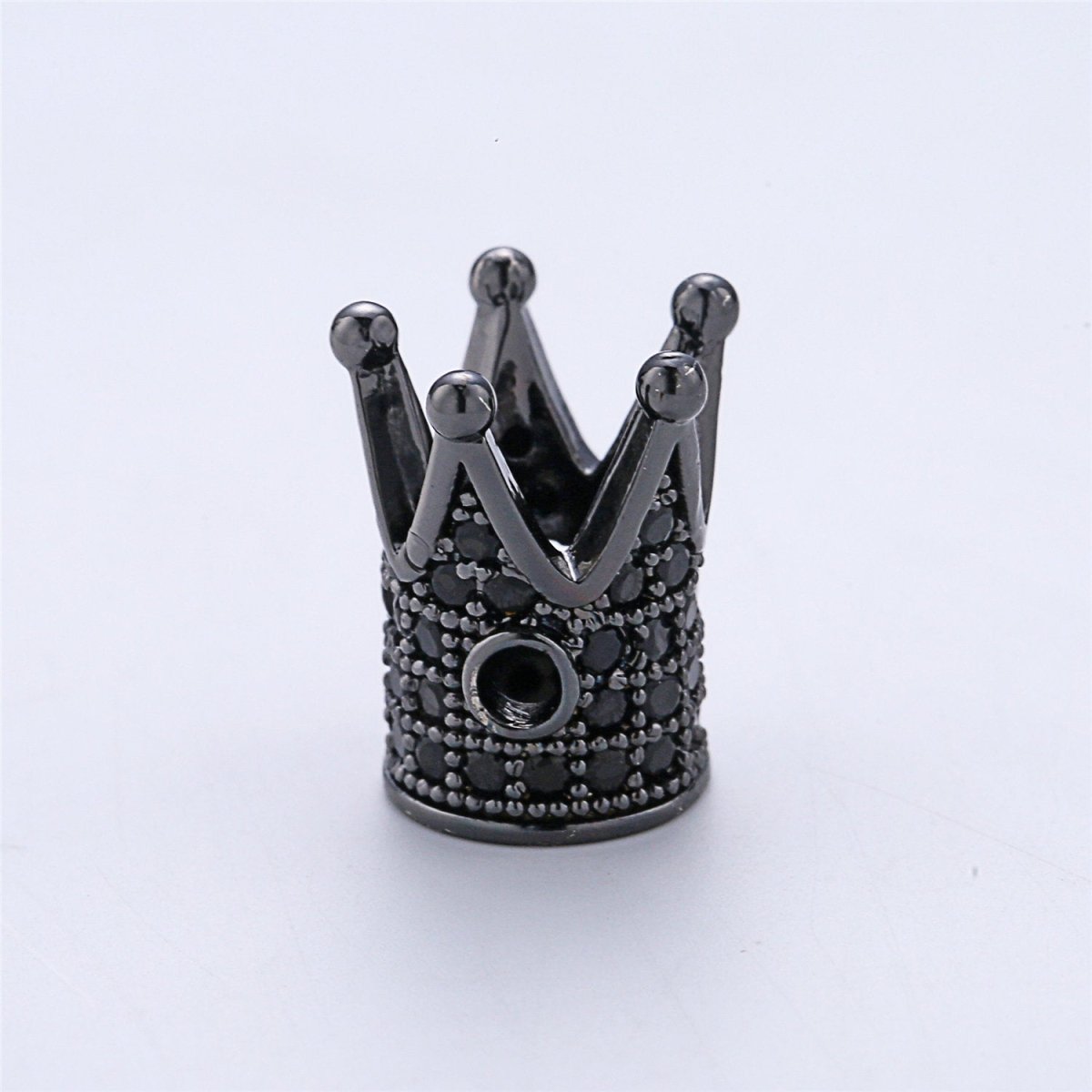 Gold Filled Crown Micro Pave Spacer Beads, Men Bracelet Charm, Men Bracelet Spacer Charm  12x10mm | B-214