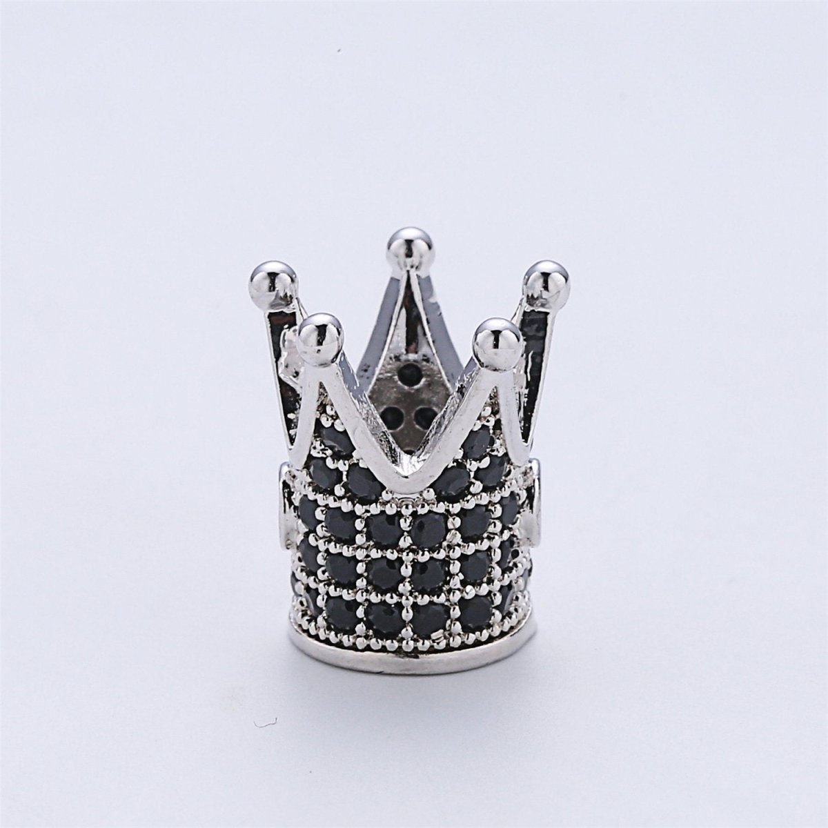 Gold Filled Crown Micro Pave Spacer Beads, Men Bracelet Charm, Men Bracelet Spacer Charm  12x10mm | B-214