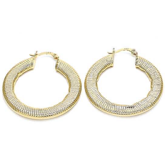 Gold Filled Flat Hoop Earrings