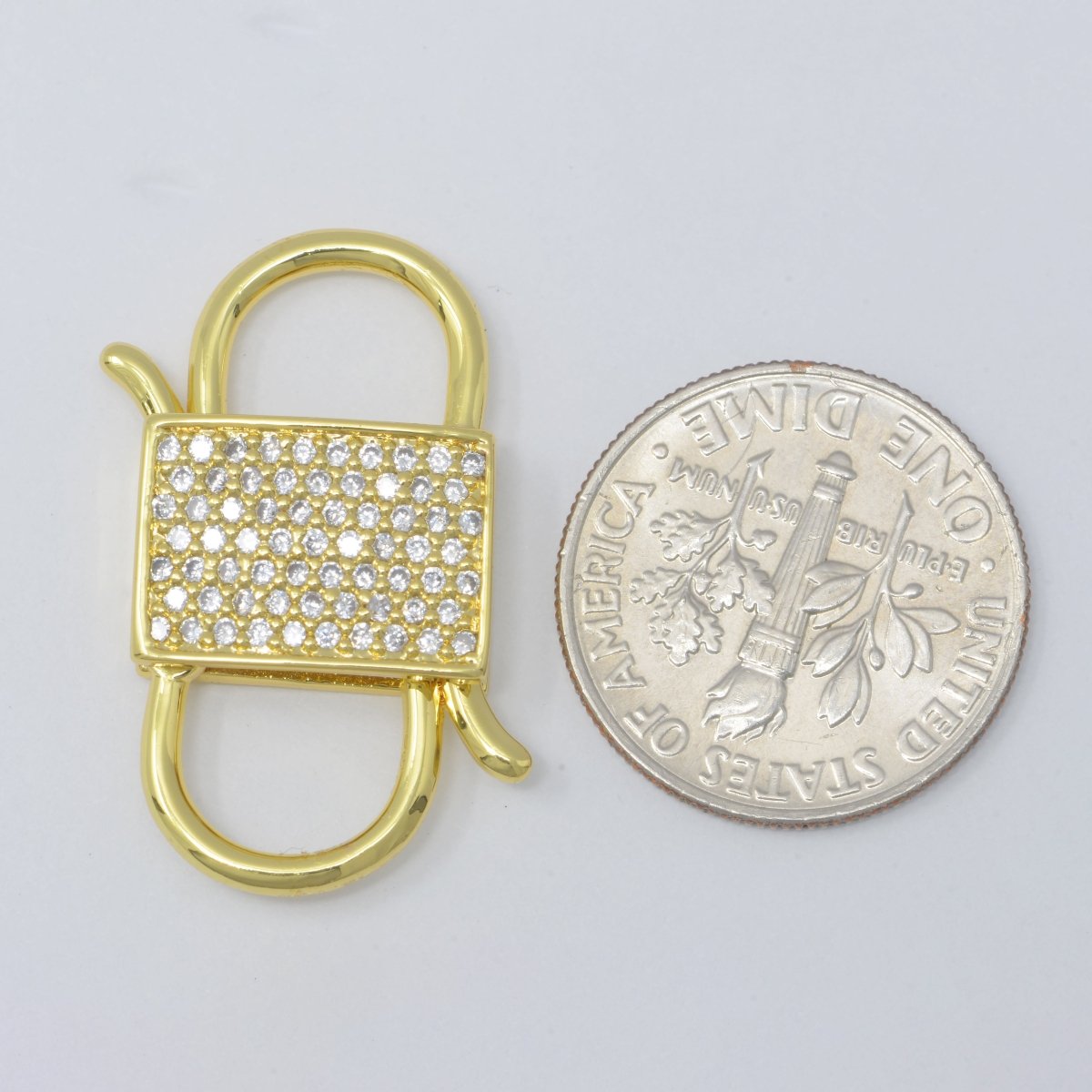 Gold Filled Lock Clasp Connector For DIY Jewelry Making Necklace Bracelet Anklet L-300