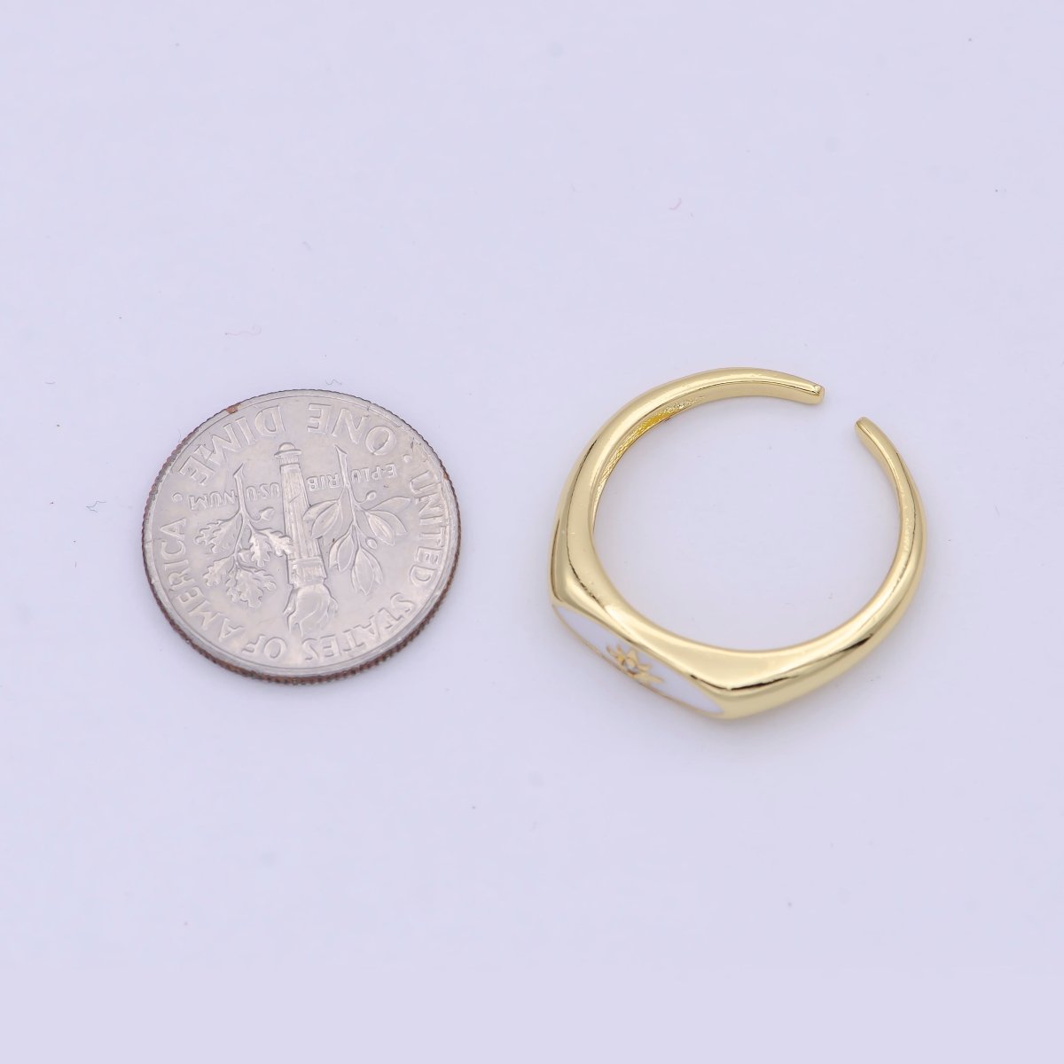 Gold Filled Star Signet Gold • Ring Dainty Band Minimalist • Open Adjustable Ring Stackable Simple Minimalistic S-379 ~ S-381