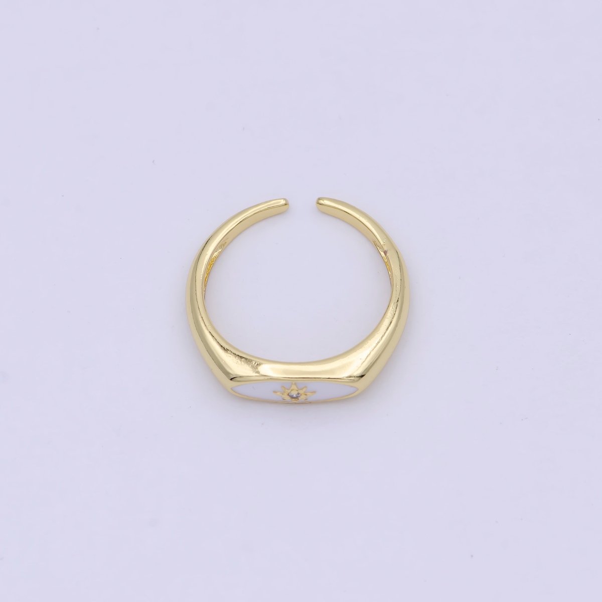 Gold Filled Star Signet Gold • Ring Dainty Band Minimalist • Open Adjustable Ring Stackable Simple Minimalistic S-379 ~ S-381