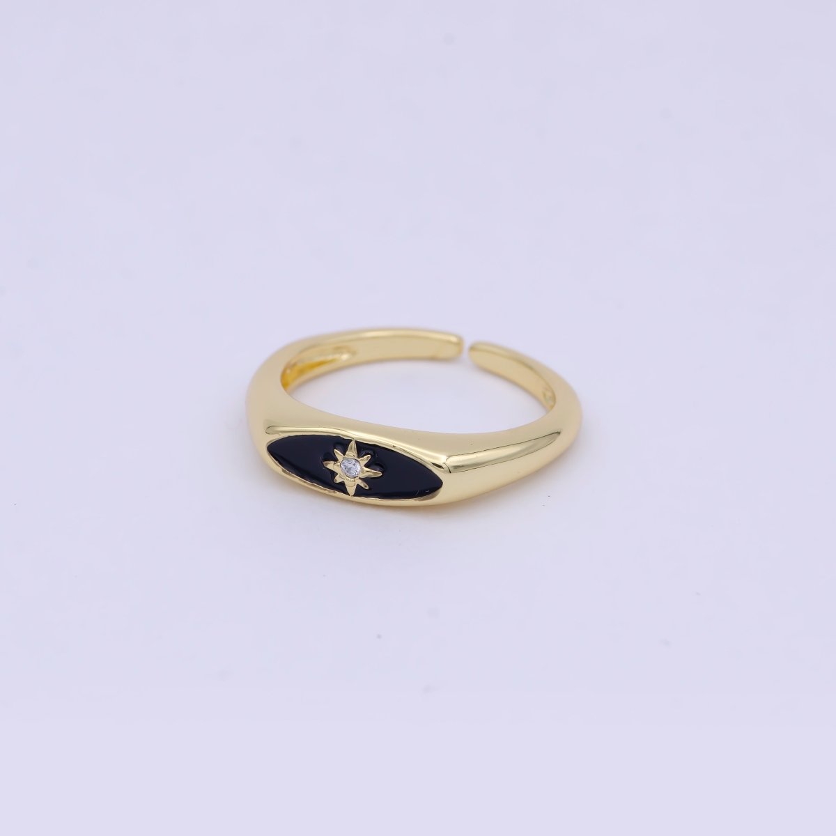 Gold Filled Star Signet Gold • Ring Dainty Band Minimalist • Open Adjustable Ring Stackable Simple Minimalistic S-379 ~ S-381