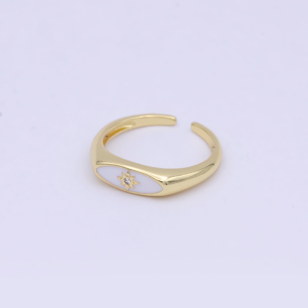 Gold Filled Star Signet Gold • Ring Dainty Band Minimalist • Open Adjustable Ring Stackable Simple Minimalistic S-379 ~ S-381