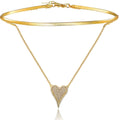 Gold Heart Pendant Necklace