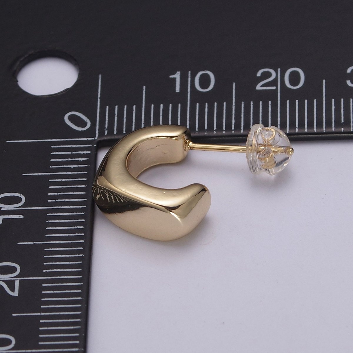 Gold Hoops Light Weight • Modern Bold Hoop Earrings • Gift For Her T-235