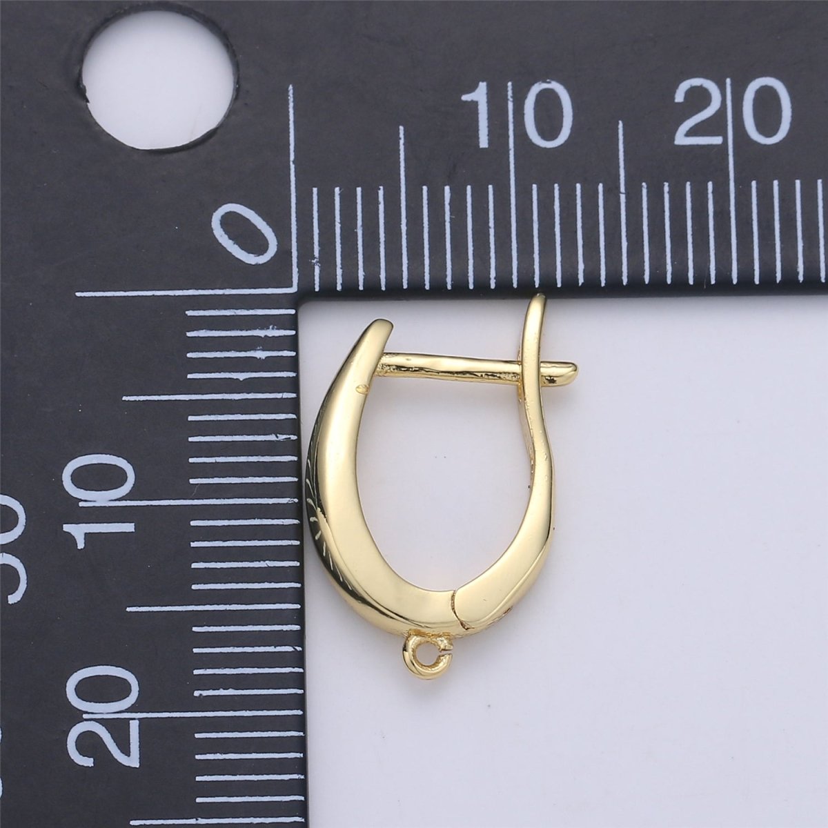 Gold Huggie Earring one touch w/ open link 24K gold Filled Earring Nickel and Lead free, Lever back earring making Supply Huggies K-400
