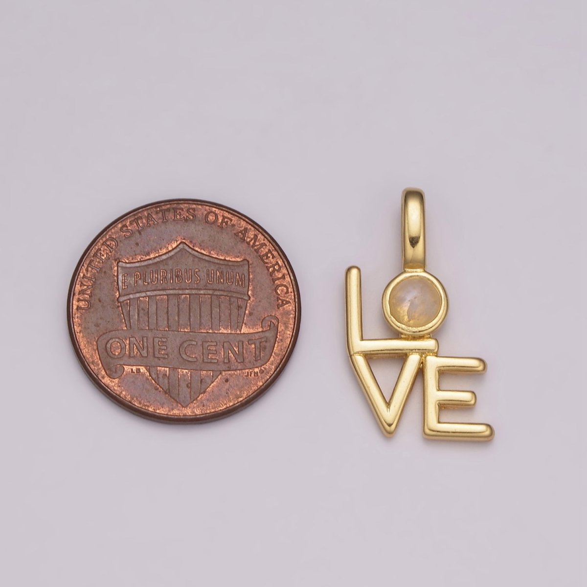 Gold LOVE Charms 21x11mm, Word Love Pendant MoonStone Jewelry Making Supplies Hollow Love Findings N-1485