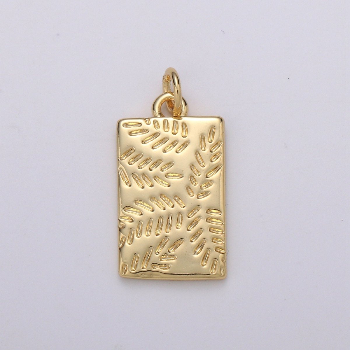 Gold Olive Leaf Branch Pendant / Dainty Geometric Charm for necklace bracelet Jewelry Making C-816