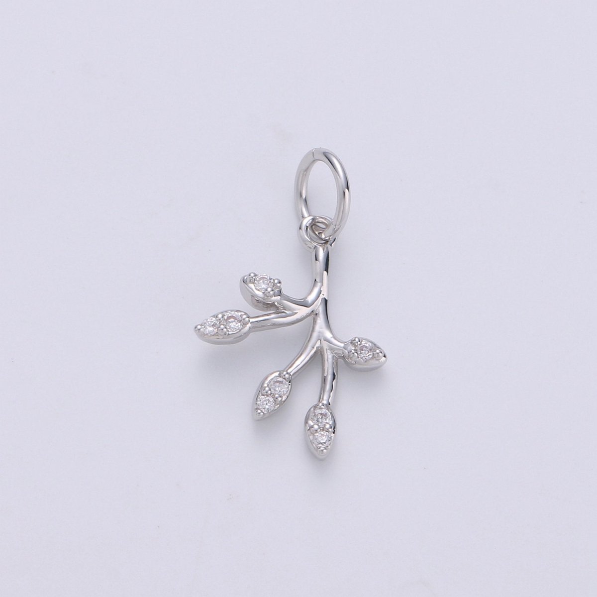 Gold Olive Leaf Charms Pendant,Tree Branch Leaf Charm Fit DIY Earring Necklace Jewelry Accessory DIY Craft Micro Pave Dainty Charm D-549 D-550