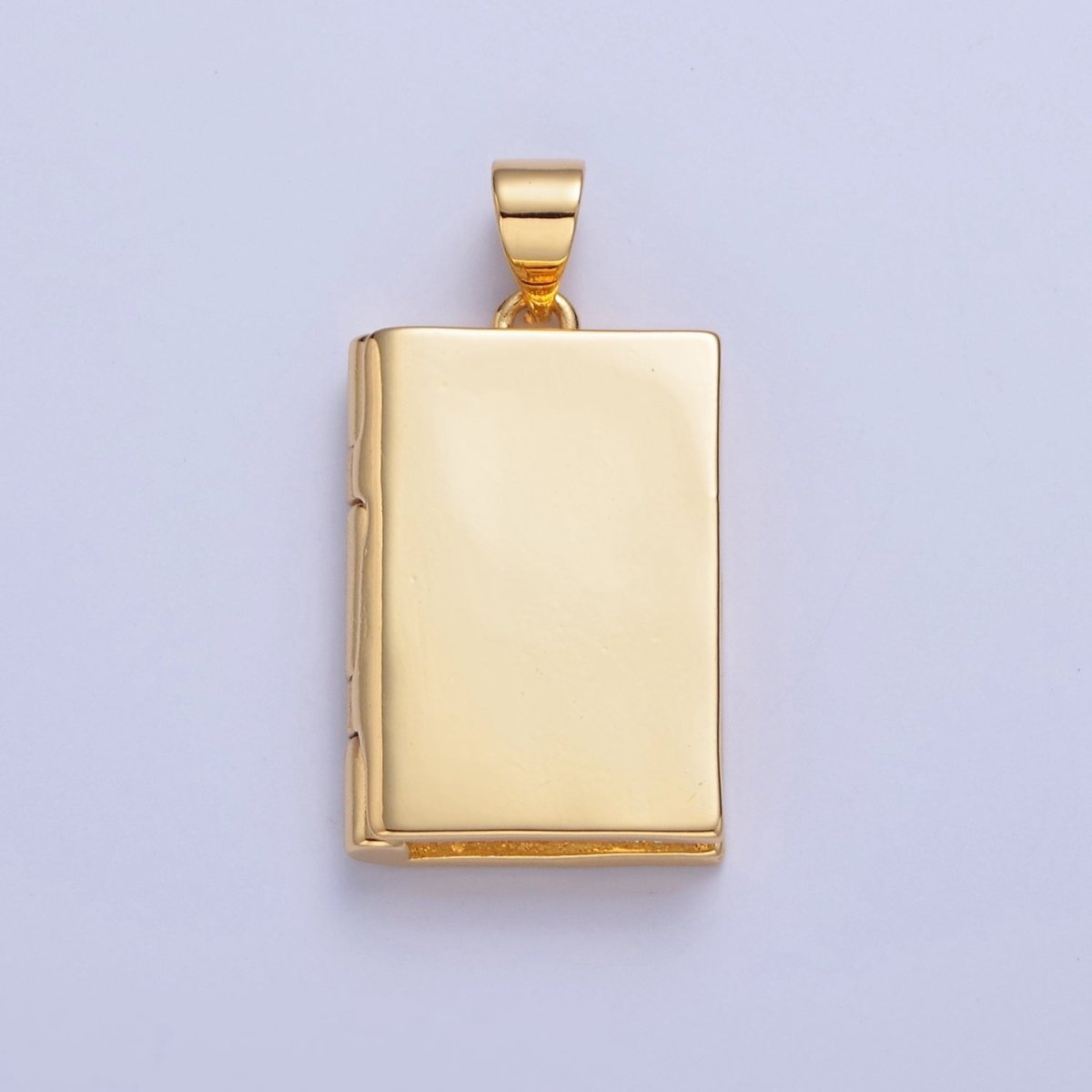 Gold Rectangular Photo Locket Pendant I-313