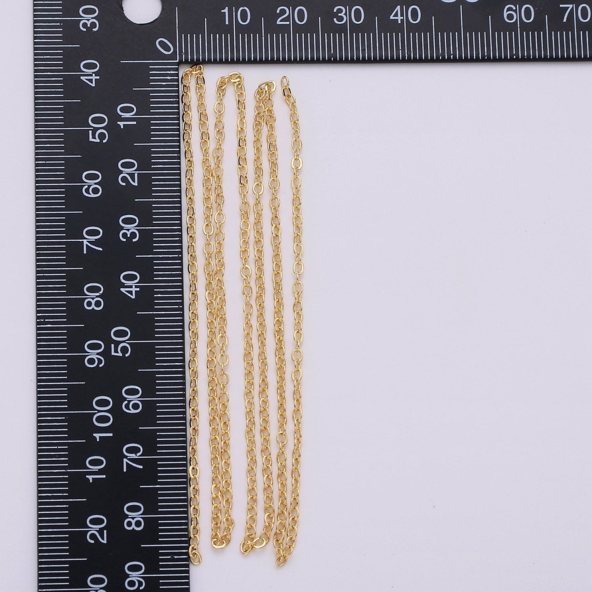 Gold ROLO Cable Chain - 24K Gold Filled Chain - Gold Fill Chain Bulk - Dainty Gold Chain Wholesale - Unfinished Gold Chain by the Yard | ROLL-134 Clearance Pricing