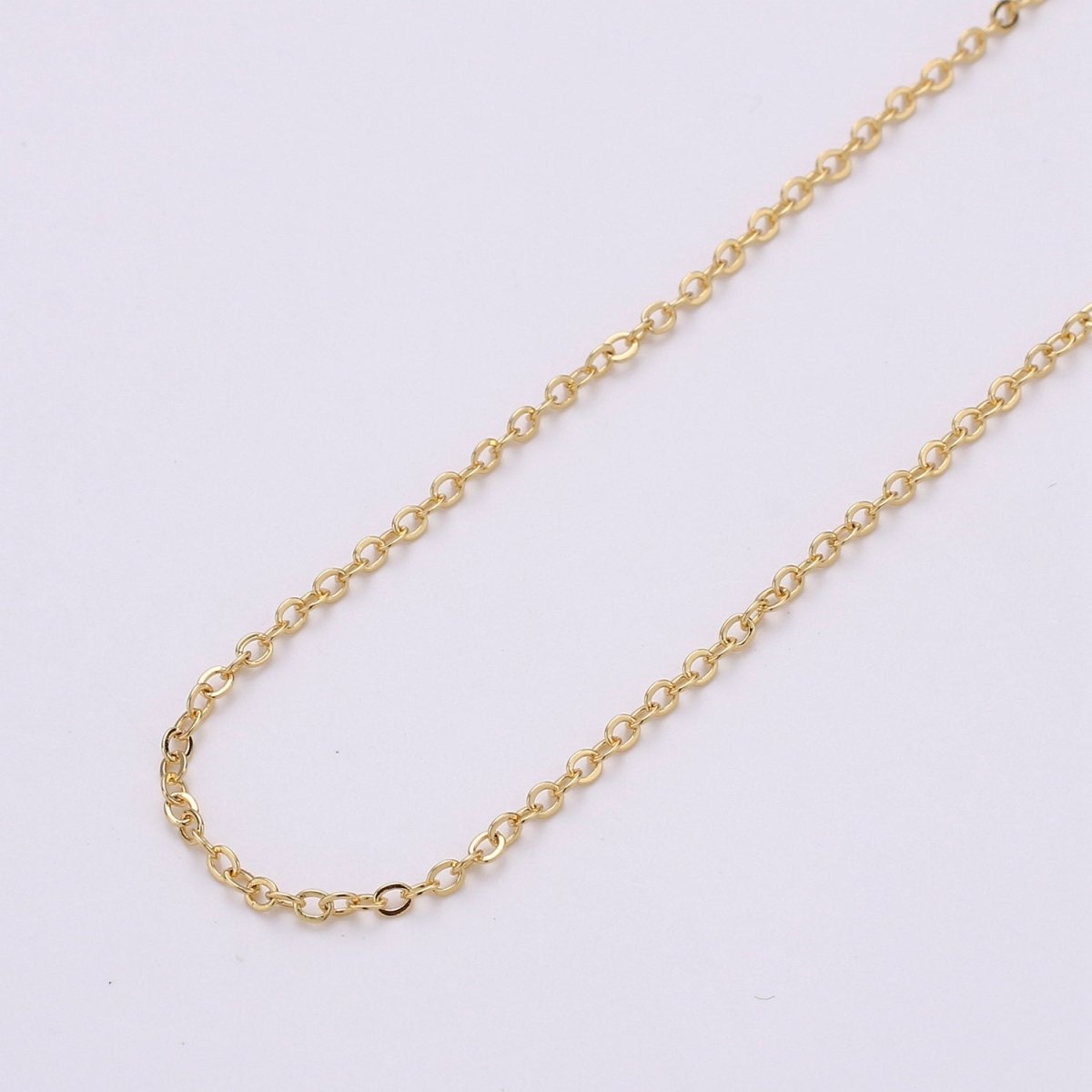 Gold ROLO Cable Chain - 24K Gold Filled Chain - Gold Fill Chain Bulk - Dainty Gold Chain Wholesale - Unfinished Gold Chain by the Yard | ROLL-134 Clearance Pricing