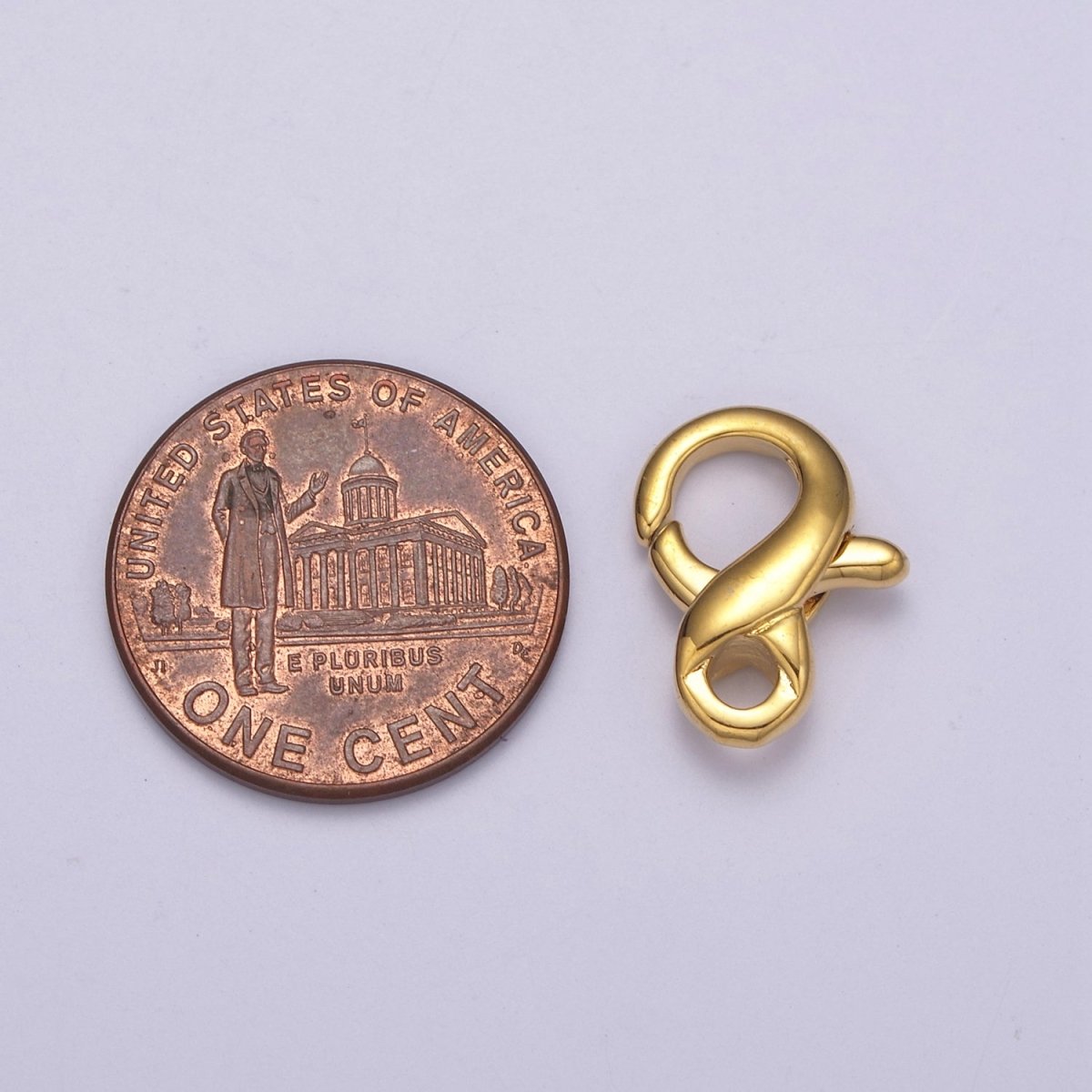 24K Gold Filled 15mm Minimalist Lobster Claw Clasps Closure Findings in Gold & Silver | L586 L587