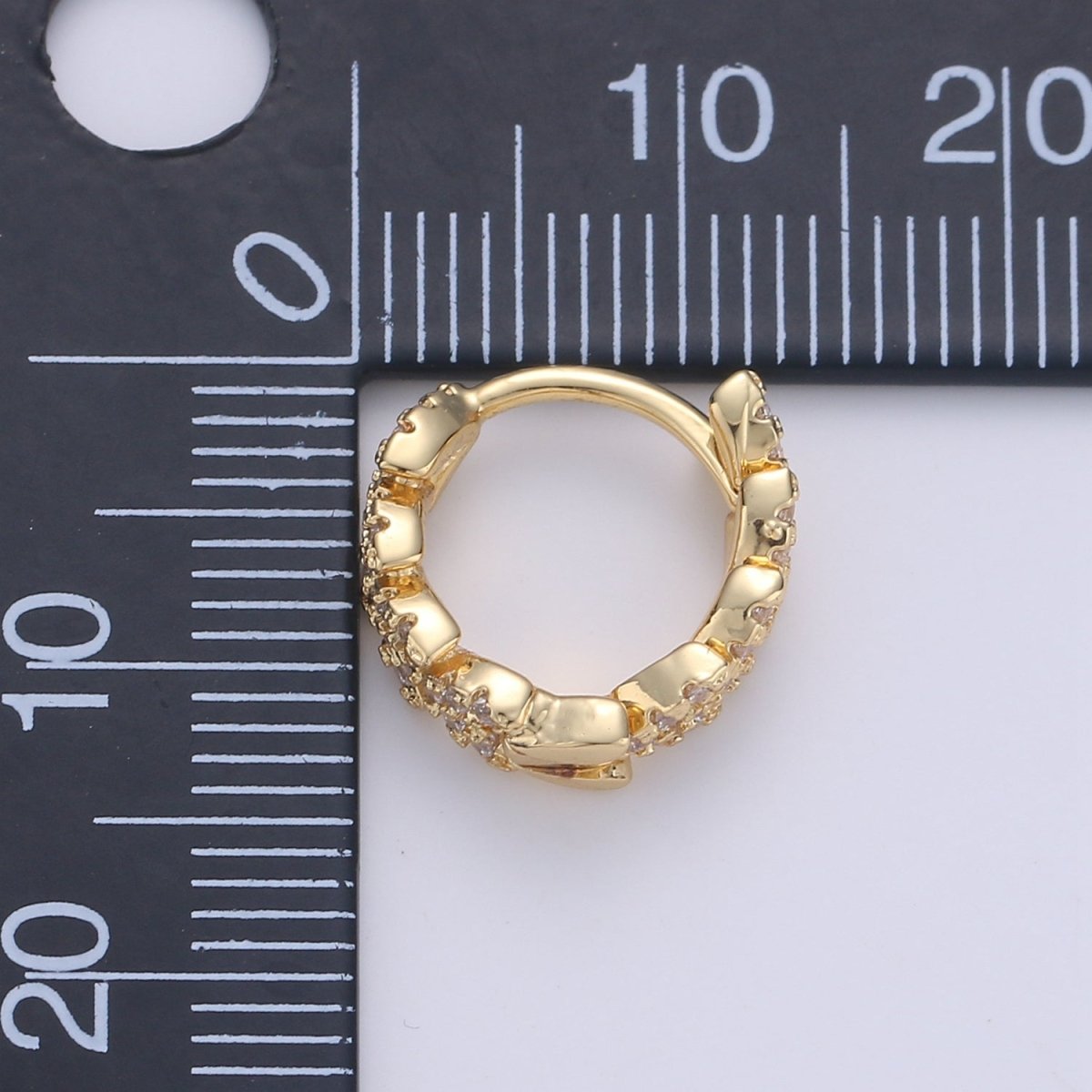 Golden Leaf Gold Filled Huggies  Dainty Gold Olive Leaf Earring Hoop Earrings, Huggie Delicate Earrings, Minimalist, Boho Earrings CZ Cubic Simple earring Gift for Her K-554
