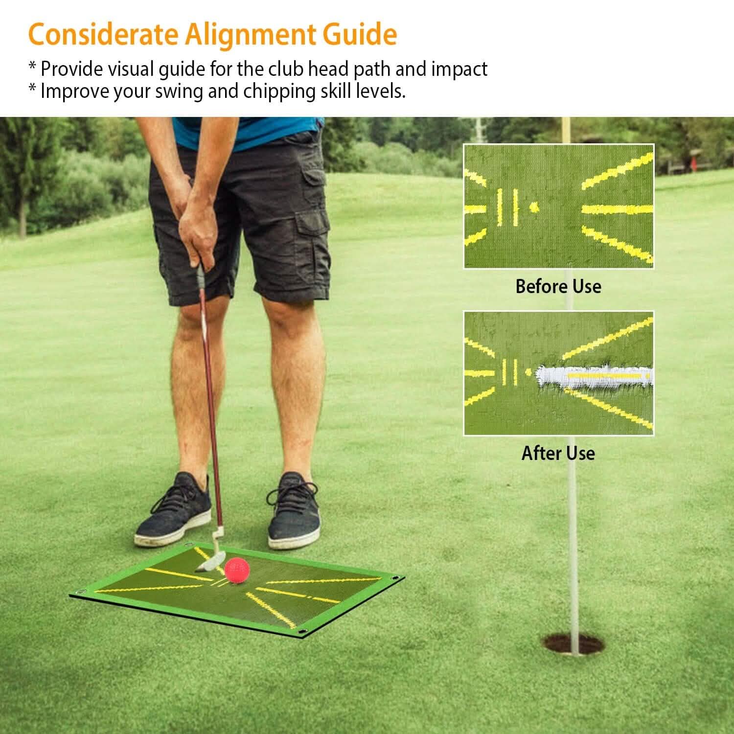 Golf Training Mat for Swing Detection Batting Path Feedback
