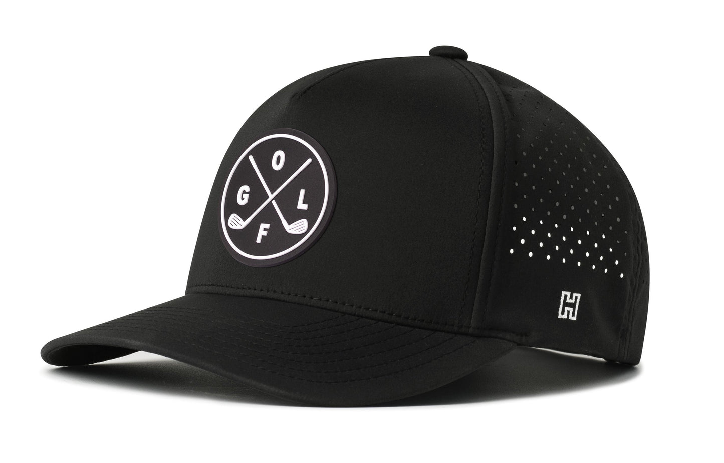 Golf X Performance 5-Panel Hat  |   Crossed Clubs Flexfit Snapback