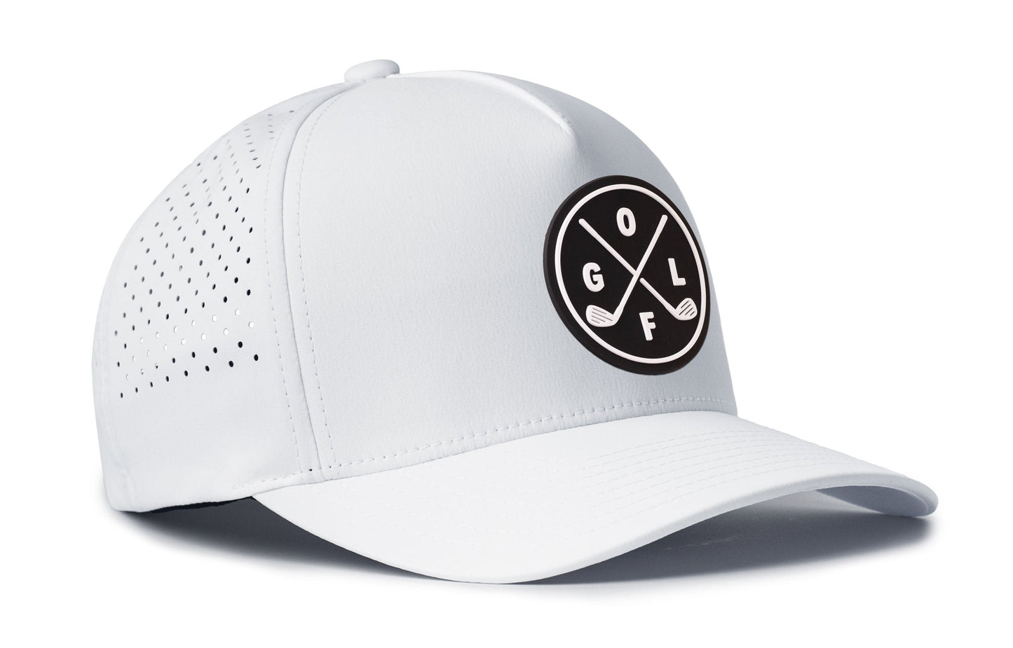 Golf X Performance 5-Panel Hat  |   Crossed Clubs Flexfit Snapback