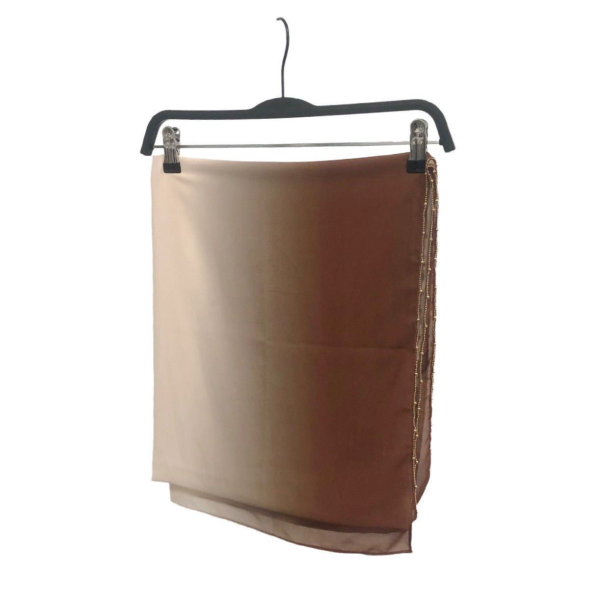 Gradient Colour Pearl Chiffon Beaded Chain Hijab (MH137)
