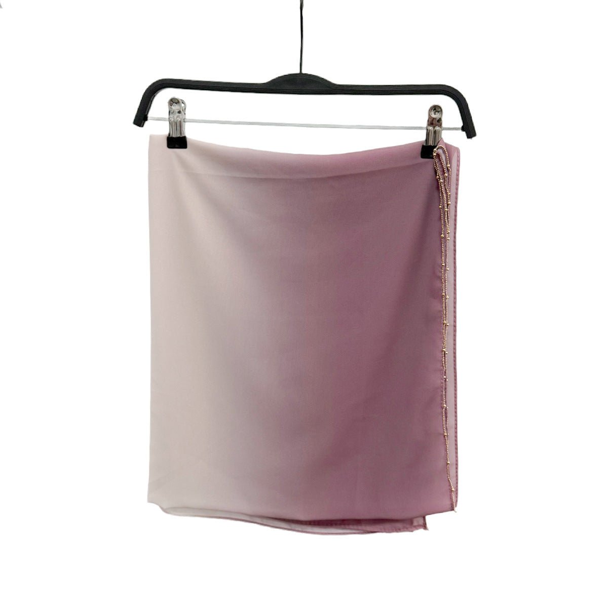 Gradient Colour Pearl Chiffon Beaded Chain Hijab (MH137)