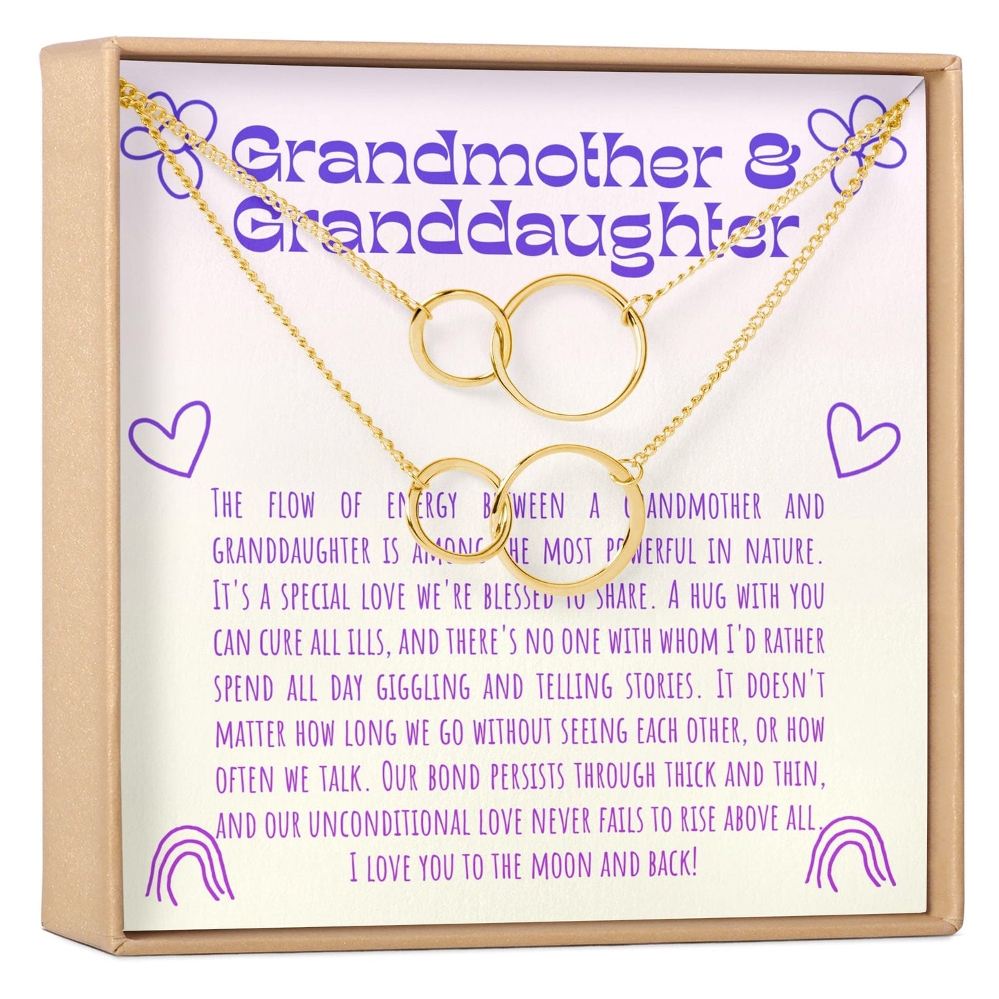 Grandmother & Granddaughter Necklace, Multiple Styles
