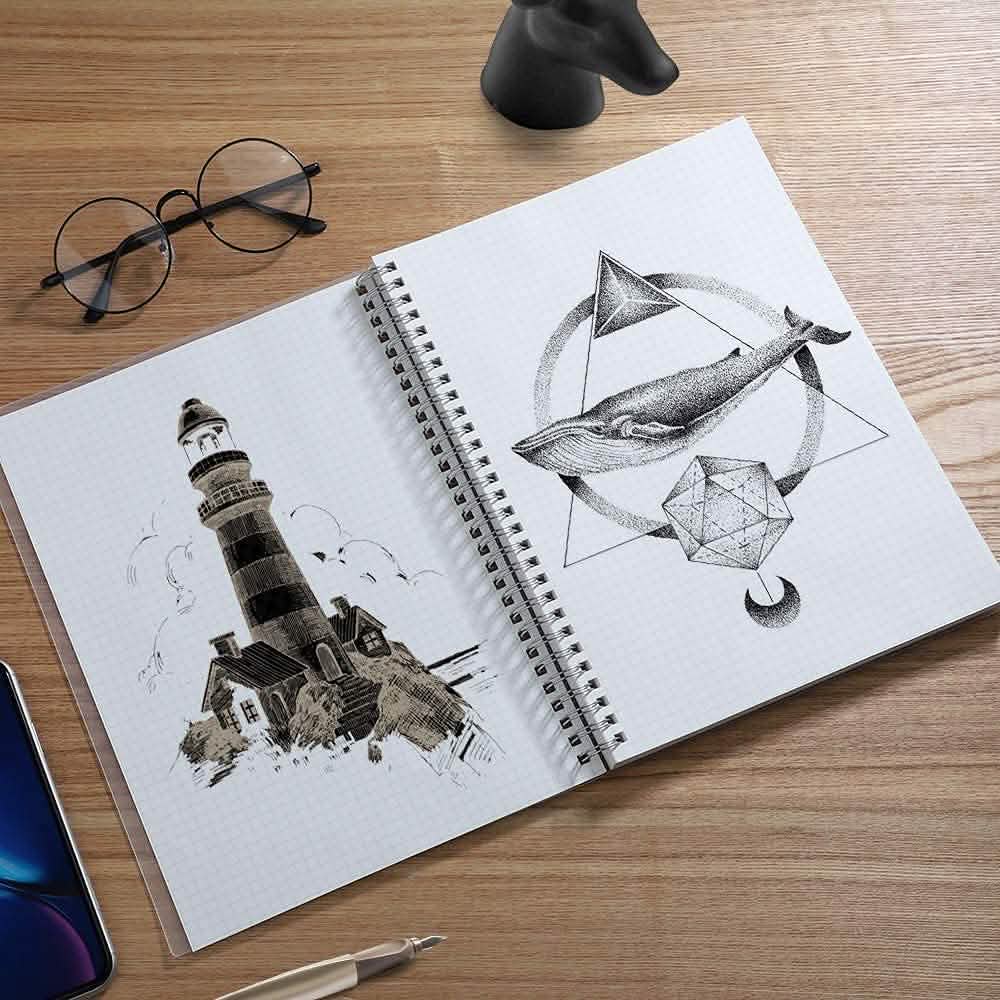 Cahier quadrillé 100 g/m² Papier quadrillé épais