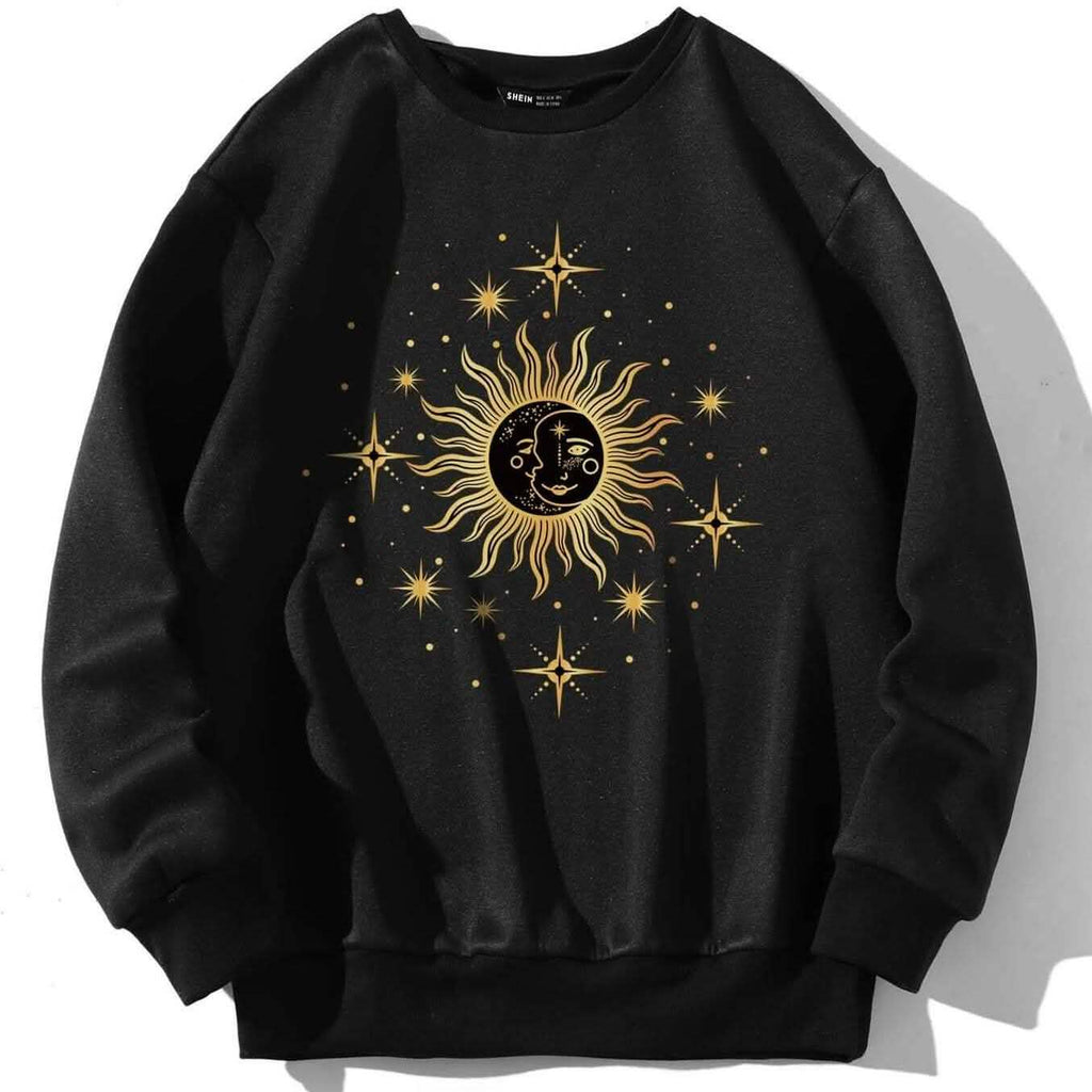 Graphic Print Thermal Sweatshirt