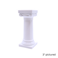 Bush Style - 5" Grecian Pillars Only- Color: White  Pack: 36 pcs