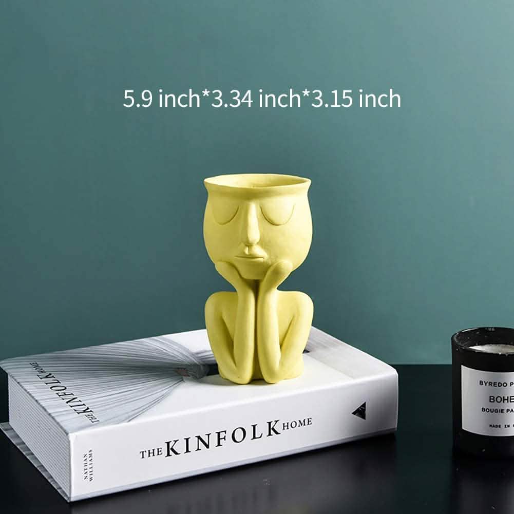 Greneric Character Portrait Flower Pot Resin Succulents Plant Pot
