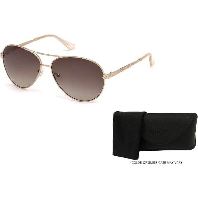 Lunettes de soleil de pilote GUESS GU7470-S pour femme + LOT avec kit d'entretien de lunettes de designer iWear (reconditionné)