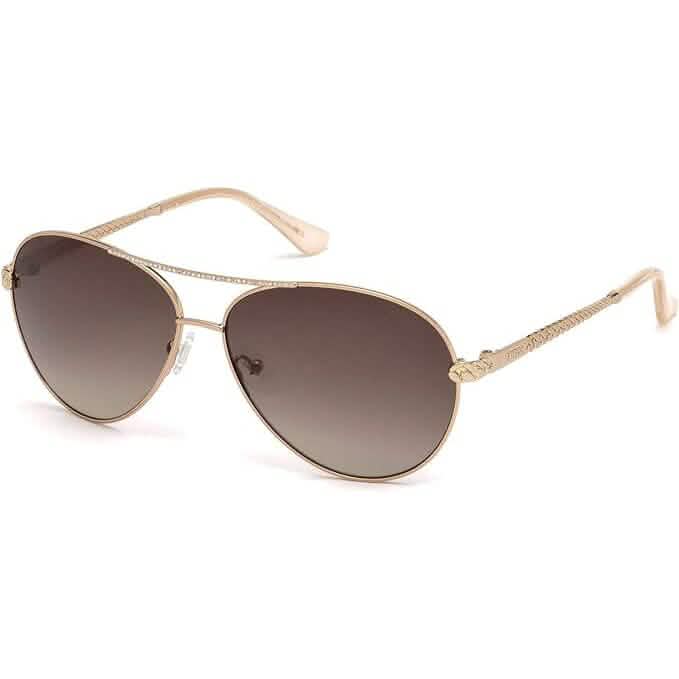 Lunettes de soleil de pilote GUESS GU7470-S pour femme + LOT avec kit d'entretien de lunettes de designer iWear (reconditionné)
