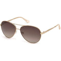 Lunettes de soleil de pilote GUESS GU7470-S pour femme + LOT avec kit d'entretien de lunettes de designer iWear (reconditionné)