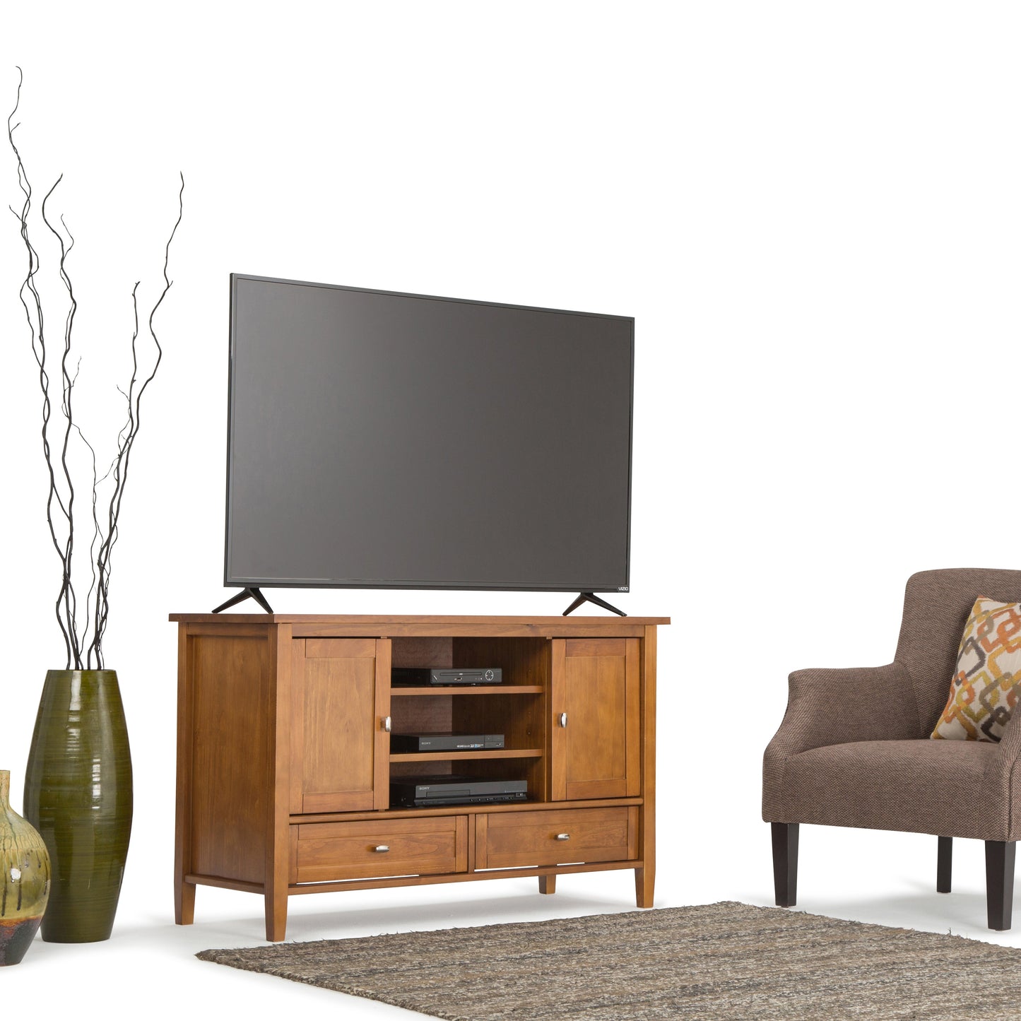 Warm Shaker 47 Inch Wide Solid Wood TV Stand