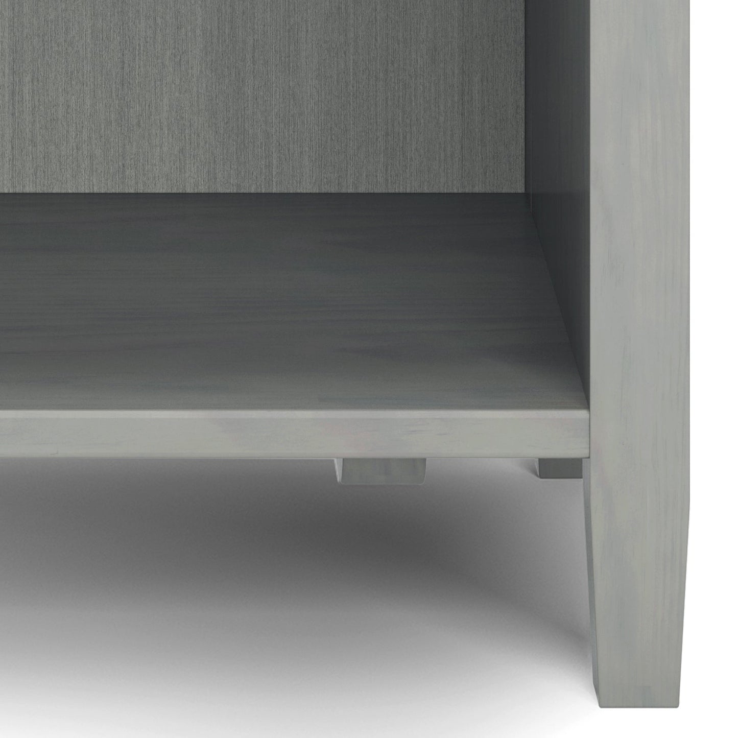Warm Shaker Solid Wood Nightstand in Fog