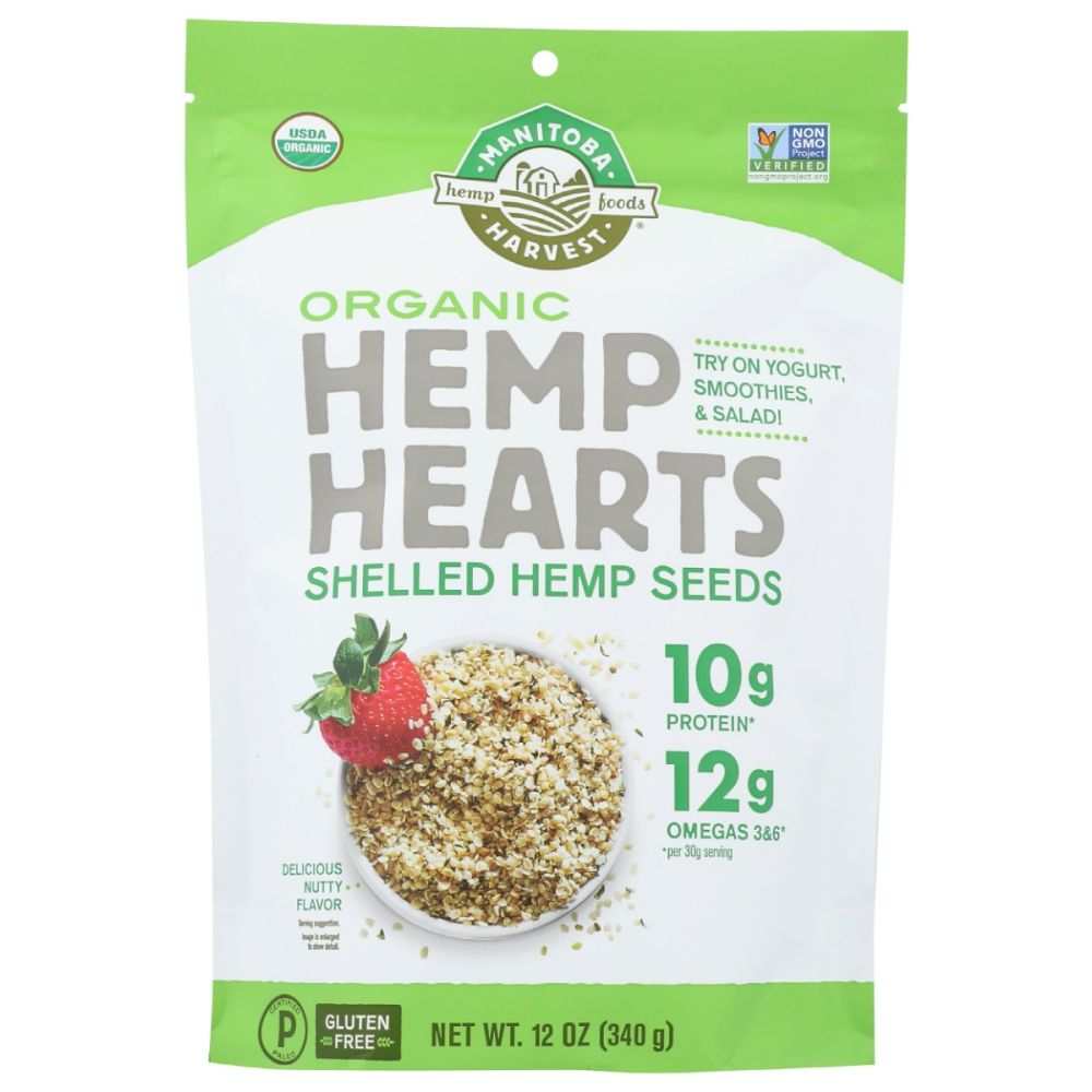 MANITOBA HARVEST: Organic Hemp Hearts, 12oz - Nutritious Plant Protein