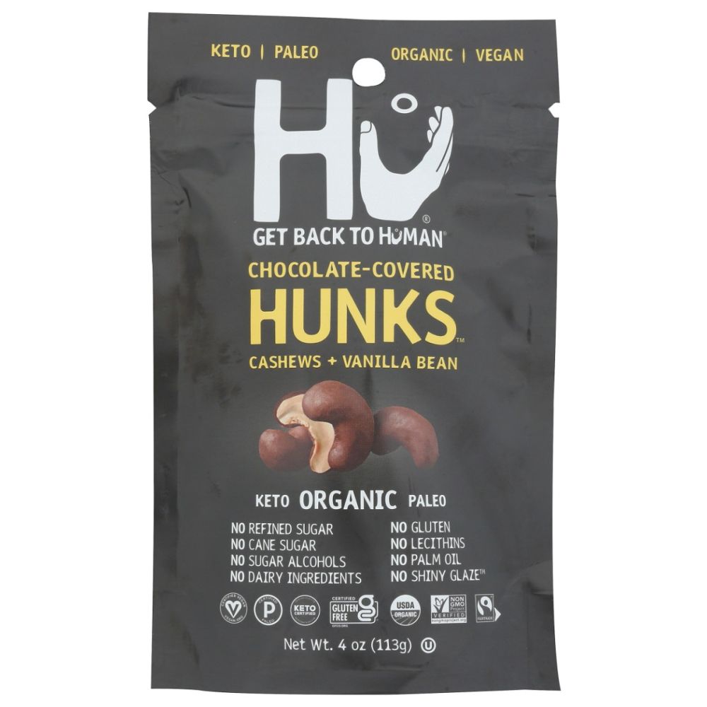 HU: Dark Chocolate Hunks Cashews Vanilla Bean Hunks, 4 oz