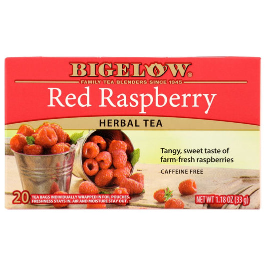 BIGELOW: Red Raspberry Herbal Tea 20Bg, 1.18 oz