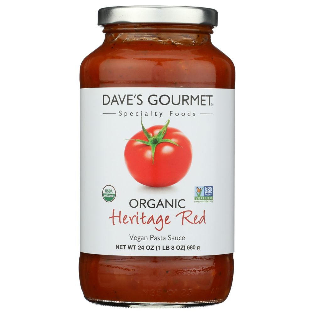 DAVES GOURMET: Organic Heritage Red Pasta Sauce, 24 oz