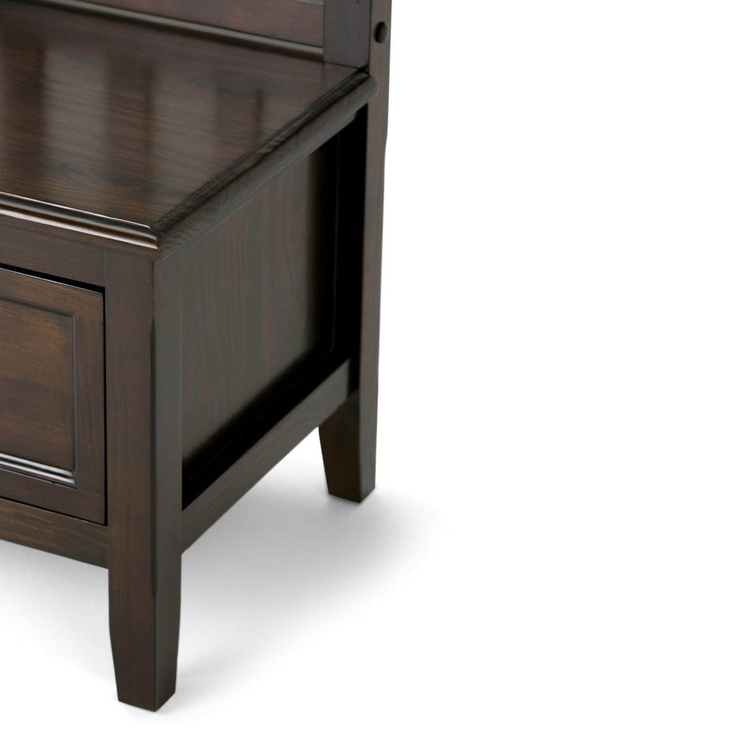Burlington 42 Inch Wide Solid Wood Entryway Storage Bench with Drawers