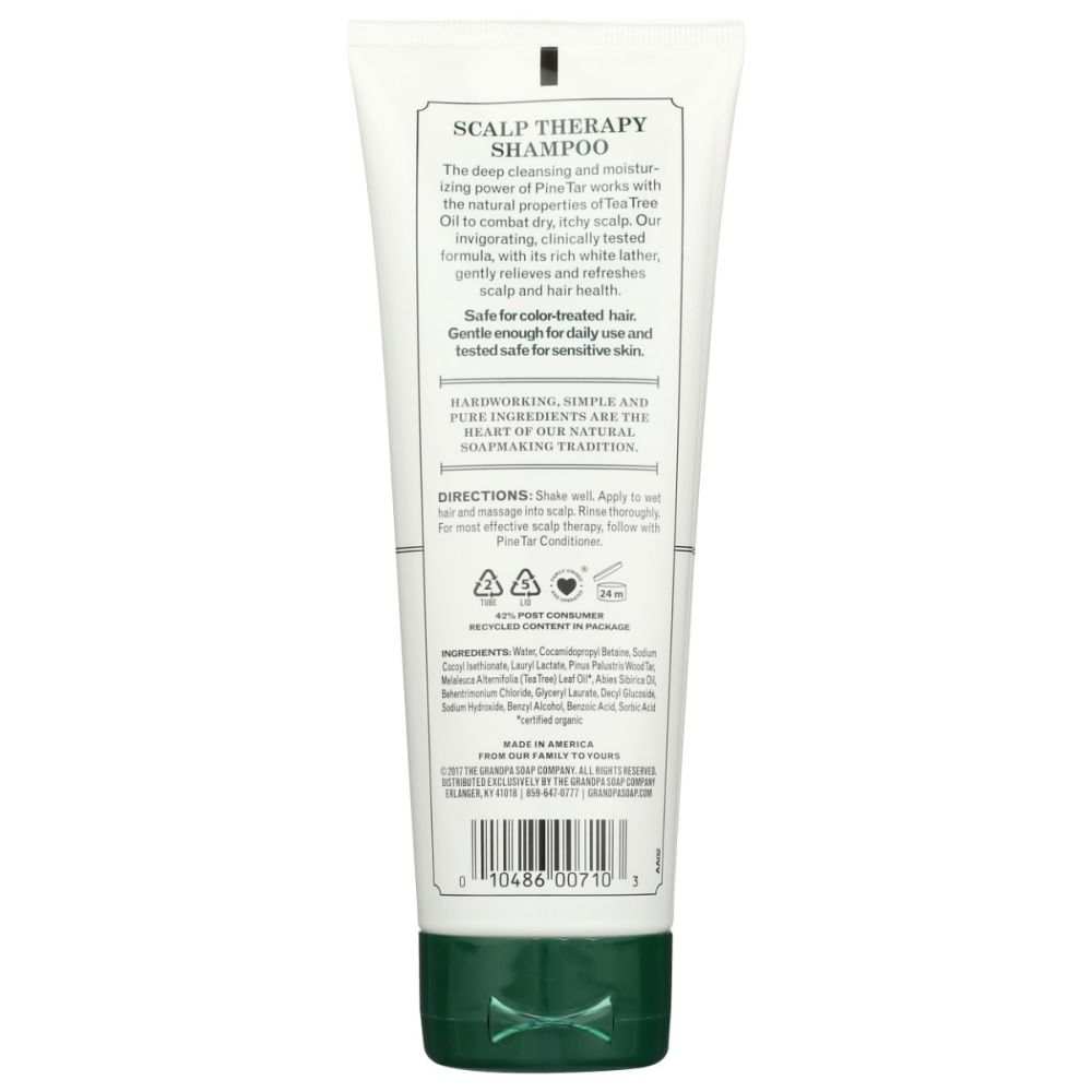 Grandpas Pine Tar Shampoo - Natural Relief for Scalp Itching & Dryness