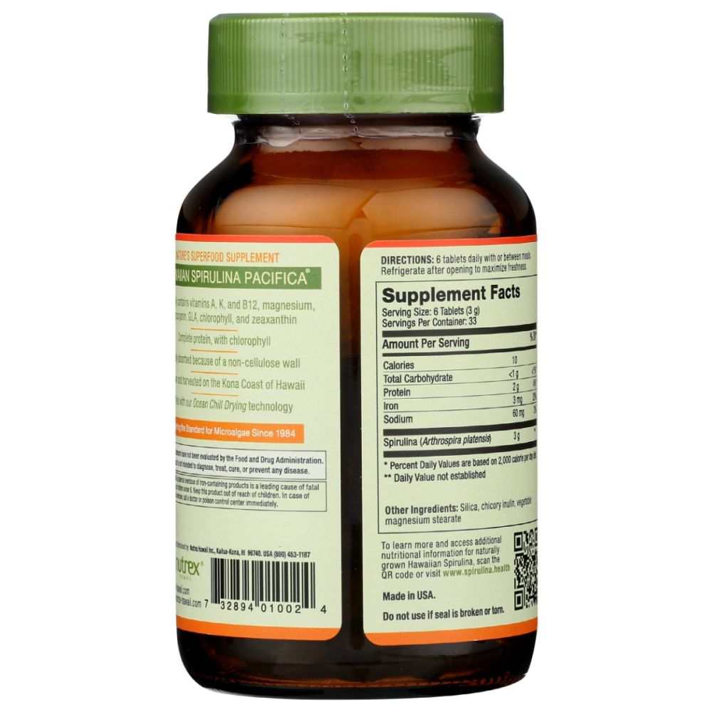 NUTREX: Hawaiian Spirulina Pacifica 500mg, 200 tb