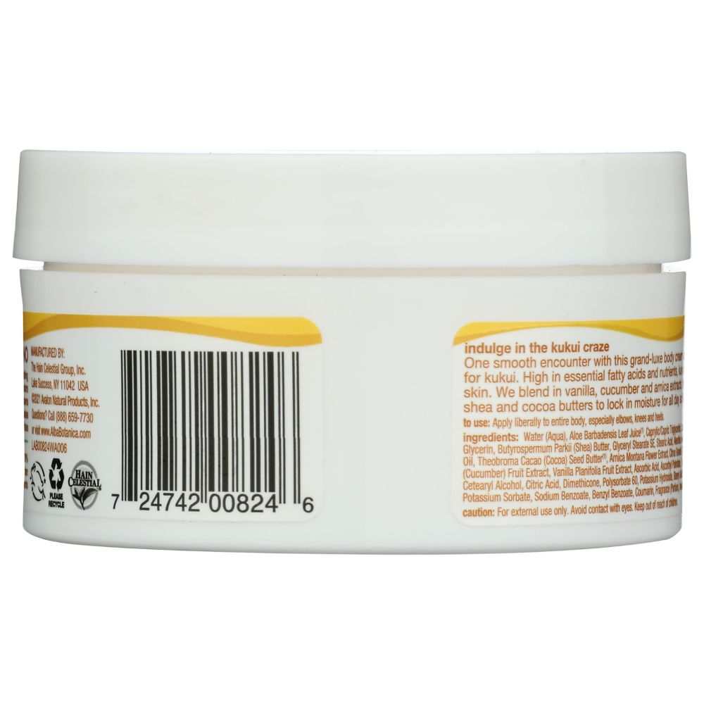 ALBA BOTANICA: Hawaiian Deep Moisturizing Body Cream Kukui Nut, 6.5 oz