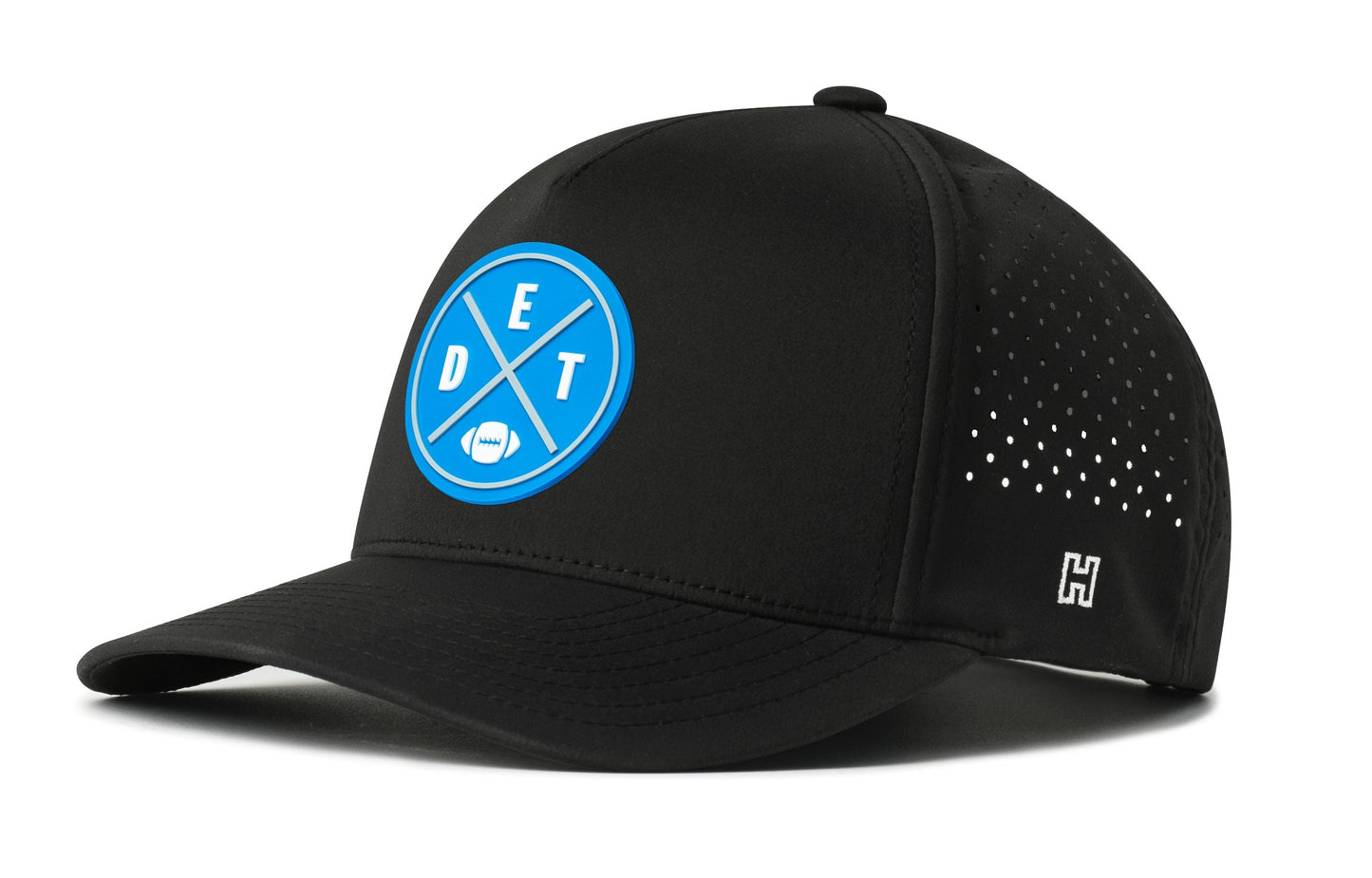 Detroit Football Performance 5-Panel Hat  |  Light Blue DET X Flexfit Snapback