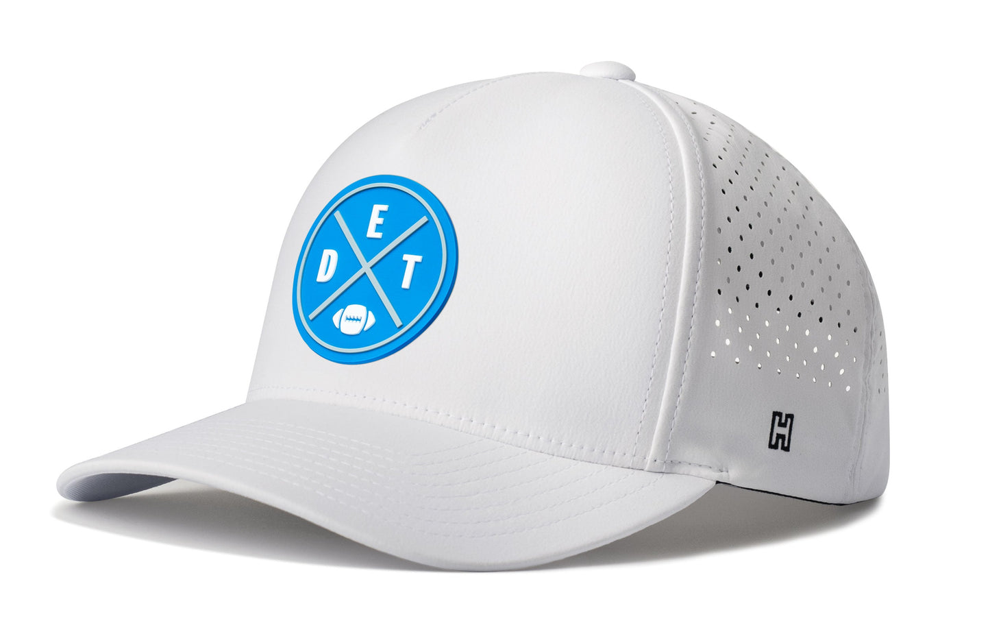 Detroit Football Performance 5-Panel Hat  |  Light Blue DET X Flexfit Snapback