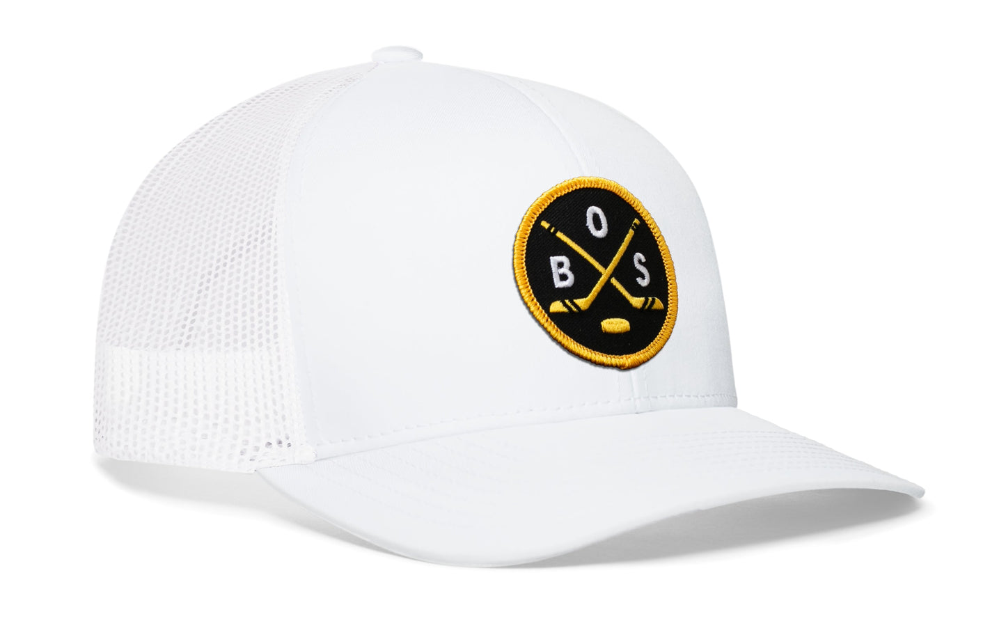 Boston Hockey Trucker Hat  |  BOS X Snapback