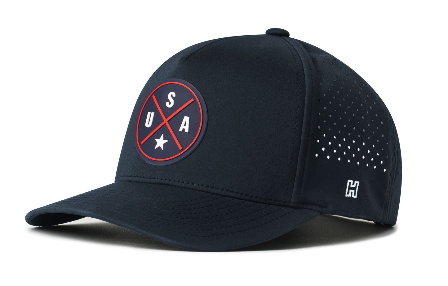 USA Performance 5-Panel Hat  |   America Blue-Red-White Flexfit Snapback