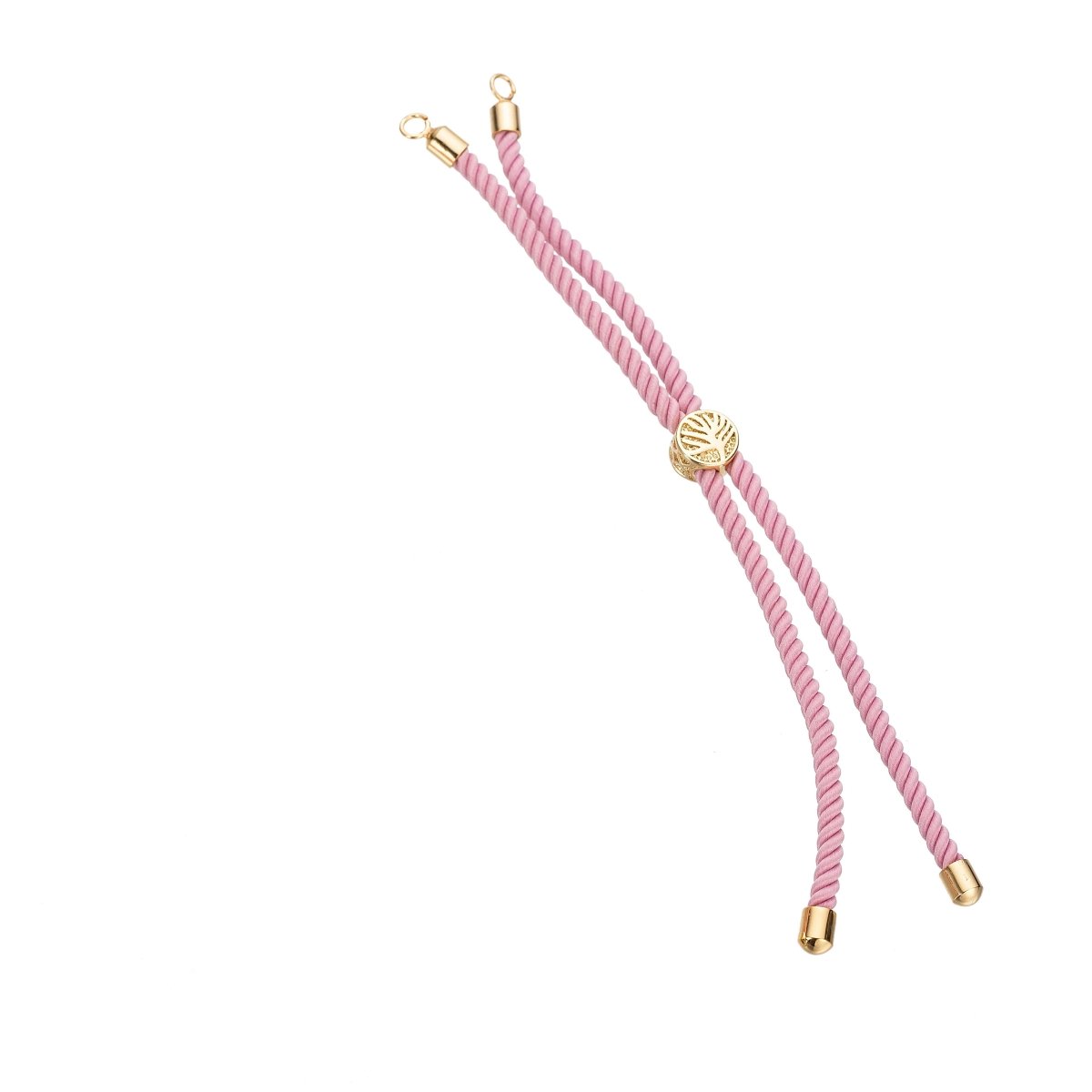 Half Finished Adjustable Cord Bracelet with Jump Rings, Semi Finished Friendship Bracelet | SP-048-054