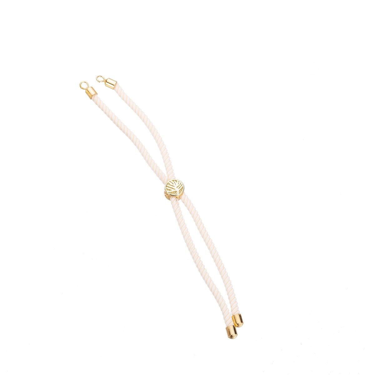Half Finished Adjustable Cord Bracelet with Jump Rings, Semi Finished Friendship Bracelet | SP-048-054