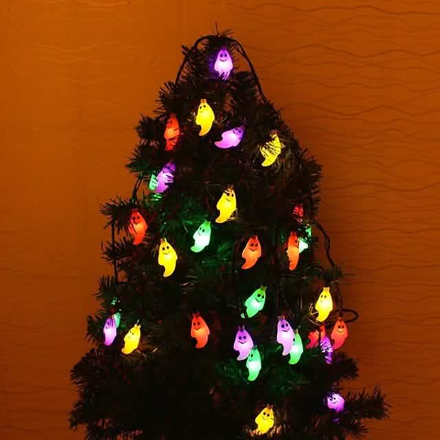 Guirlande Lumineuse LED Fantôme Mignon d'Halloween pour Rembourrage