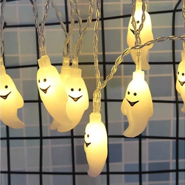 Guirlande Lumineuse LED Fantôme Mignon d'Halloween pour Rembourrage